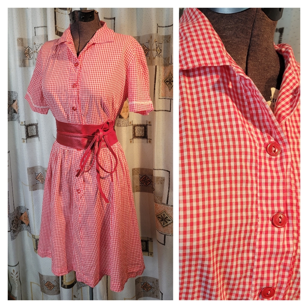 Vintage Gingham Dress